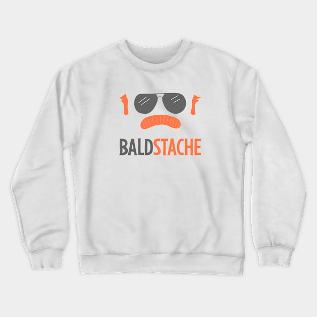 baldstache logo Crewneck Sweatshirt by baldstache 